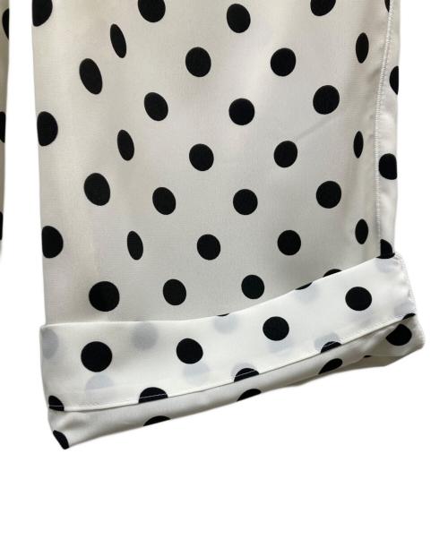 Whim Gazette（ウィムガゼット）Whim Gazette (ウィムガゼット) ドットパンツ ホワイト×ブラック サイズ:FREEの古着・服飾アイテム