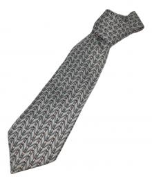 HERMES（エルメス）の古着「総柄シルクネクタイ」｜グレー