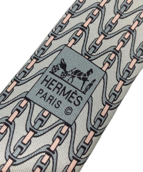 HERMES（エルメス）HERMES (エルメス) 総柄シルクネクタイ グレー サイズ:-の古着・服飾アイテム