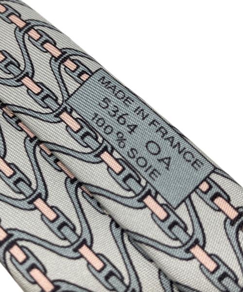 HERMES（エルメス）HERMES (エルメス) 総柄シルクネクタイ グレー サイズ:-の古着・服飾アイテム