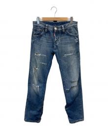 DSQUARED2（ディースクエアード）の古着「ダメージ加工デニムパンツ」｜ブルー