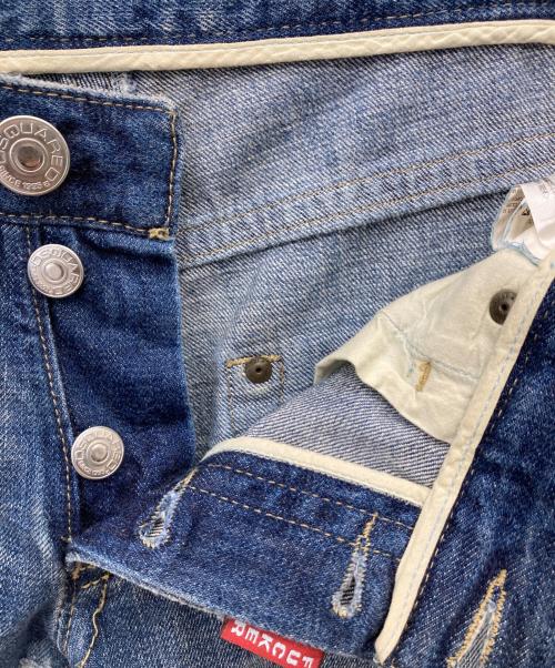 DSQUARED2（ディースクエアード）DSQUARED2 (ディースクエアード) ダメージ加工デニムパンツ ブルー サイズ:44の古着・服飾アイテム