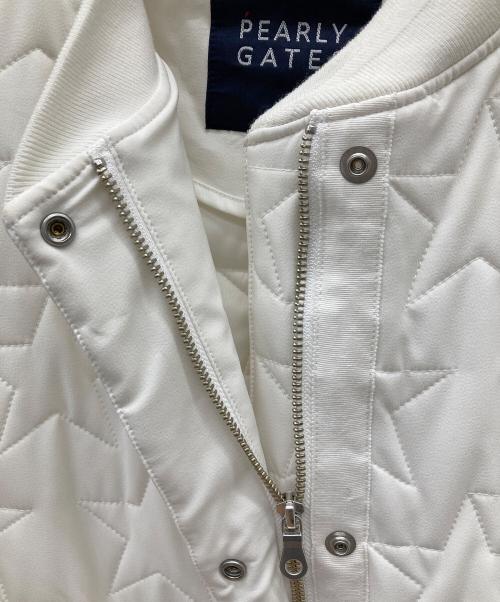 PEARLY GATES（パーリーゲイツ）PEARLY GATES (パーリーゲイツ) 星柄 キルティングジャケット ホワイト サイズ:1の古着・服飾アイテム