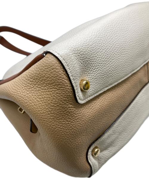 COACH（コーチ）COACH (コーチ) ハドリーホーボー カラーブロックトートバッグ ベージュ サイズ:-の古着・服飾アイテム