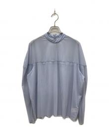 CLANE（クラネ）の古着「SHEER MESH CURVE SLEEVE TOPS」｜スカイブルー
