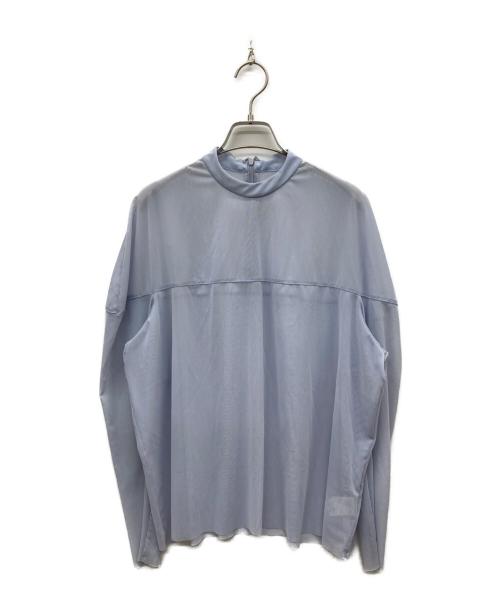CLANE（クラネ）CLANE (クラネ) SHEER MESH CURVE SLEEVE TOPS スカイブルー サイズ:1の古着・服飾アイテム