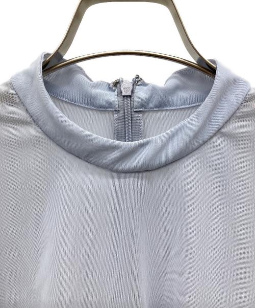 CLANE（クラネ）CLANE (クラネ) SHEER MESH CURVE SLEEVE TOPS スカイブルー サイズ:1の古着・服飾アイテム