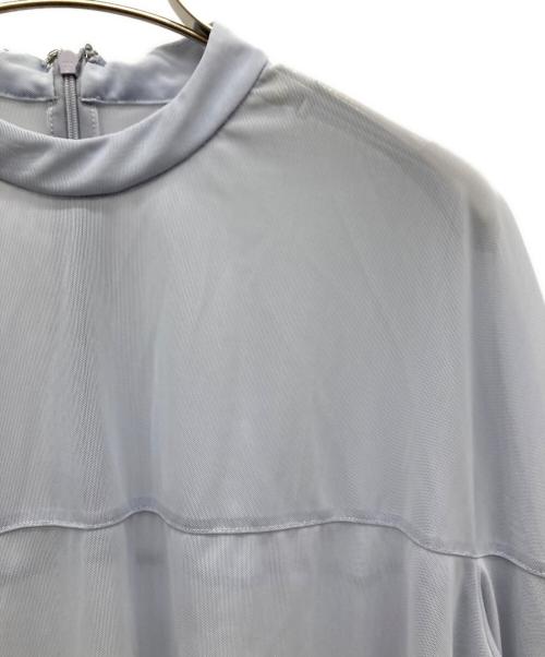 CLANE（クラネ）CLANE (クラネ) SHEER MESH CURVE SLEEVE TOPS スカイブルー サイズ:1の古着・服飾アイテム