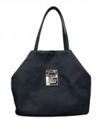 FENDIフェンディ）の古着「FFロゴナイロントートバッグ」｜ブラック