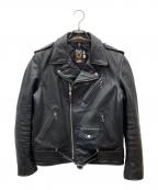 Schottショット）の古着「613UST ONESTAR TALL ライダース レザージャケット」｜ブラック