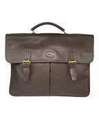 LONGCHAMPロンシャン）の古着「レザービジネスバッグ」｜ブラウン