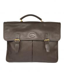 LONGCHAMP（ロンシャン）の古着「レザービジネスバッグ」｜ブラウン