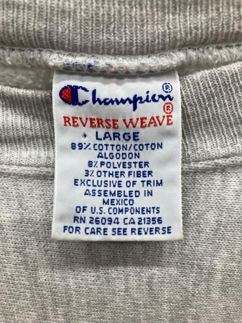 Champion REVERSE WEAVE（チャンピオン リバース ウィーブ）Champion REVERSE WEAVE (チャンピオン リバース ウィーブ) 90S カレッジロゴスウェット グレー サイズ:Lの古着・服飾アイテム