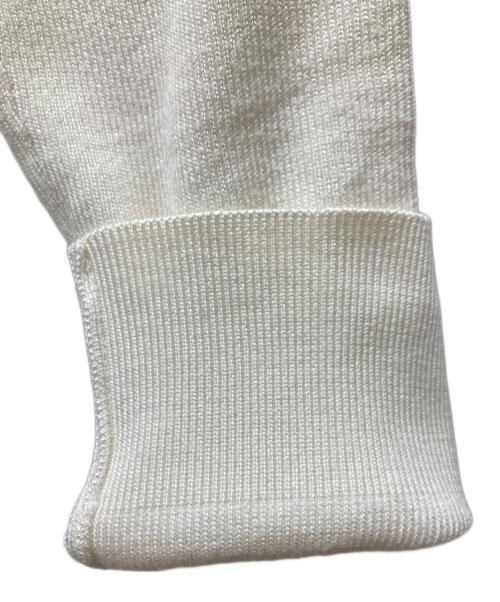 FOXEY（フォクシー）FOXEY (フォクシー) 五分袖シルクニットトップス アイボリー サイズ:38の古着・服飾アイテム