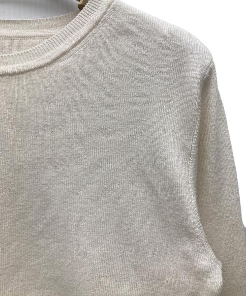 FOXEY（フォクシー）FOXEY (フォクシー) 五分袖シルクニットトップス アイボリー サイズ:38の古着・服飾アイテム