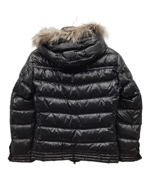 BURBERRY BLACK LABEL（バーバリーブラックレーベル）BURBERRY BLACK LABEL (バーバリーブラックレーベル) ホースロゴ刺繍 フーデッドダウンジャケット ブラック サイズ:Mの古着・服飾アイテム