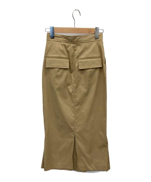 ETRE（エトレ）etre (エトレ) デザインラップロングスカート ベージュ サイズ:Sの古着・服飾アイテム