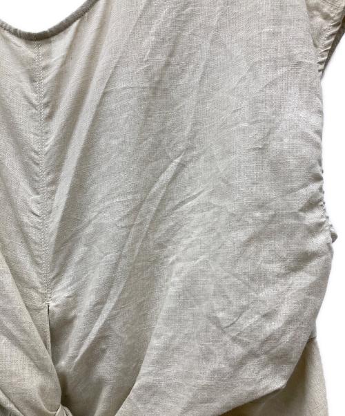 anuke（アンヌーク）anuke (アンヌーク) Linen Cachecoeur Tops ベージュ サイズ:FREEの古着・服飾アイテム
