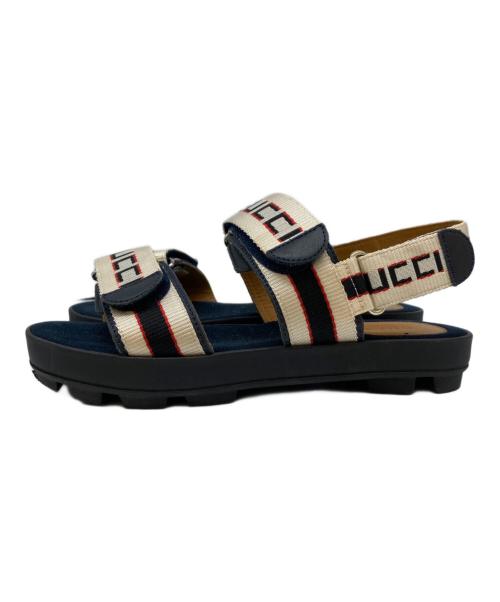 GUCCI（グッチ）GUCCI (グッチ) ベルクロサンダル ネイビー サイズ:34の古着・服飾アイテム