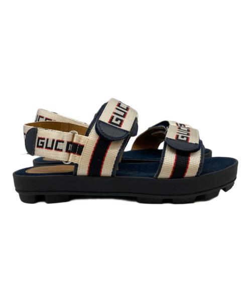 GUCCI（グッチ）GUCCI (グッチ) ベルクロサンダル ネイビー サイズ:34の古着・服飾アイテム