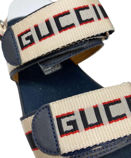 GUCCI（グッチ）GUCCI (グッチ) ベルクロサンダル ネイビー サイズ:34の古着・服飾アイテム