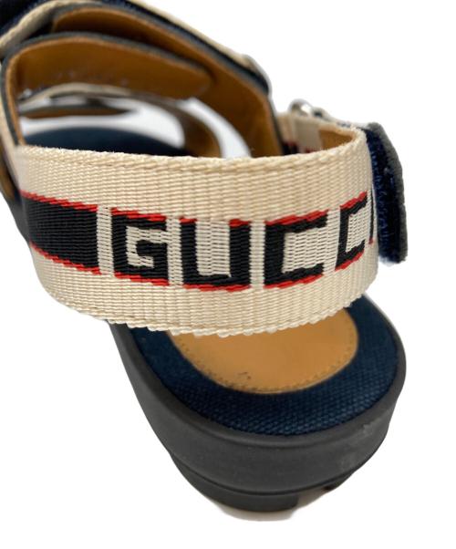 GUCCI（グッチ）GUCCI (グッチ) ベルクロサンダル ネイビー サイズ:34の古着・服飾アイテム