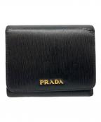 PRADAプラダ）の古着「サフィアーノ 二つ折り財布」｜ブラック
