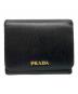 PRADA（プラダ）の古着「サフィアーノ 二つ折り財布」｜ブラック