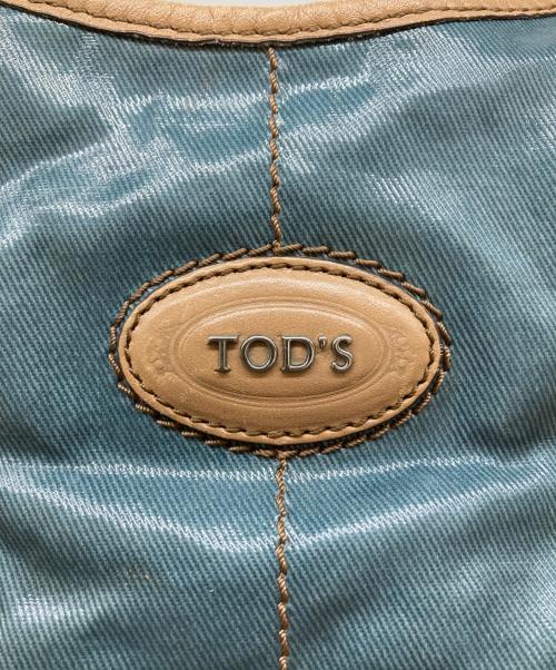 TOD'S（トッズ）TOD'S (トッズ) 2way ナイロンハンドバッグ ブルーの古着・服飾アイテム