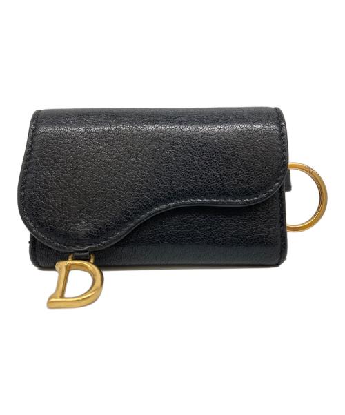 Christian Dior（クリスチャン ディオール）Christian Dior (クリスチャン ディオール) サドル4連レザーキーケース ブラック サイズ:-の古着・服飾アイテム