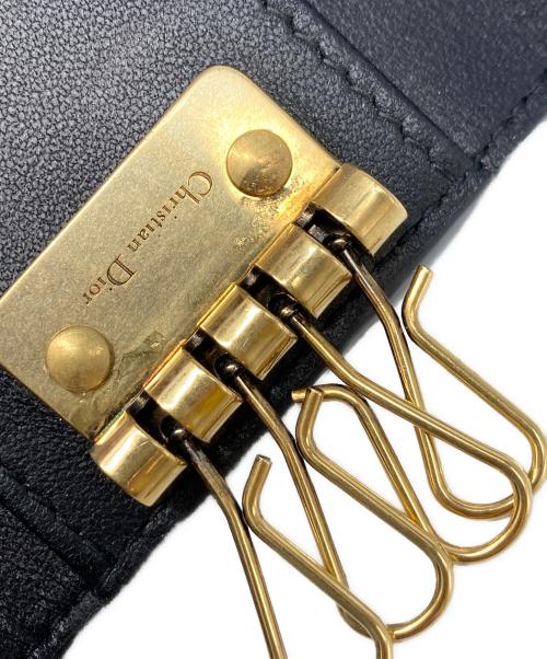 Christian Dior（クリスチャン ディオール）Christian Dior (クリスチャン ディオール) サドル4連レザーキーケース ブラック サイズ:-の古着・服飾アイテム
