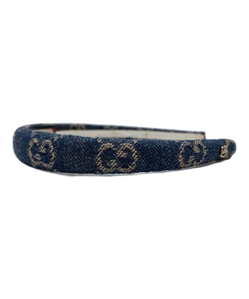 GUCCI（グッチ）GUCCI (グッチ) GGロゴヘアカチューシャ ブルー サイズ:-の古着・服飾アイテム