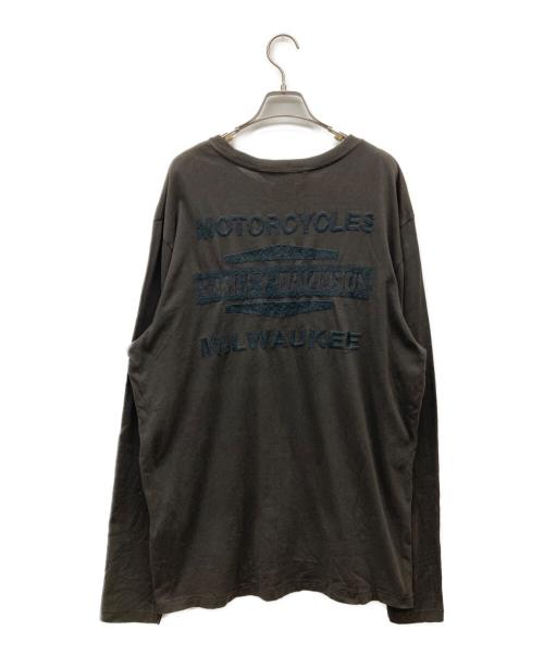 HARLEY-DAVIDSON（ハーレーダビッドソン）HARLEY-DAVIDSON (ハーレーダビッドソン) ロングスリーブカットソー ブラウン サイズ:XLの古着・服飾アイテム