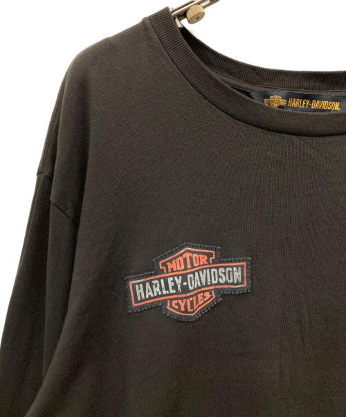 HARLEY-DAVIDSON（ハーレーダビッドソン）HARLEY-DAVIDSON (ハーレーダビッドソン) ロングスリーブカットソー ブラウン サイズ:XLの古着・服飾アイテム