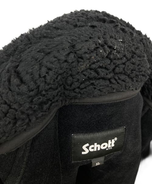 Schott（ショット）Schott (ショット) B.S.FLEECE JACKET ブラック サイズ:XLの古着・服飾アイテム