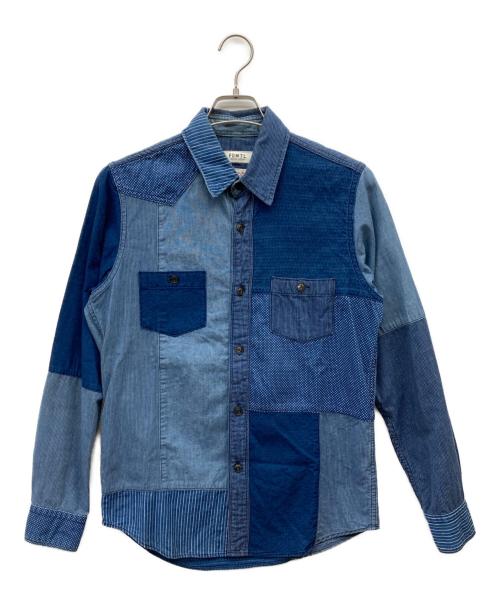 FDMTL（ファンダメンタル）FDMTL (ファンダメンタル) パッチワークシャツ ブルー サイズ:1の古着・服飾アイテム