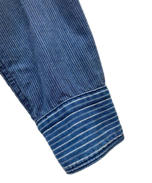 FDMTL（ファンダメンタル）FDMTL (ファンダメンタル) パッチワークシャツ ブルー サイズ:1の古着・服飾アイテム