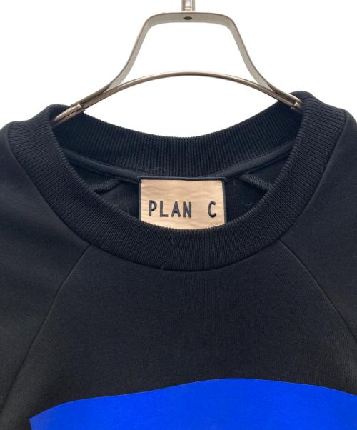 PLAN C（プランシー）PLAN C (プランシー) print pullover sweat ブラック サイズ:Sの古着・服飾アイテム