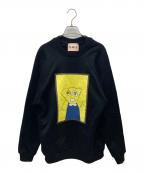 PLAN Cプランシー）の古着「print pullover sweat」｜ブラック