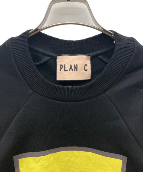 PLAN C（プランシー）PLAN C (プランシー) print pullover sweat ブラック サイズ:Mの古着・服飾アイテム