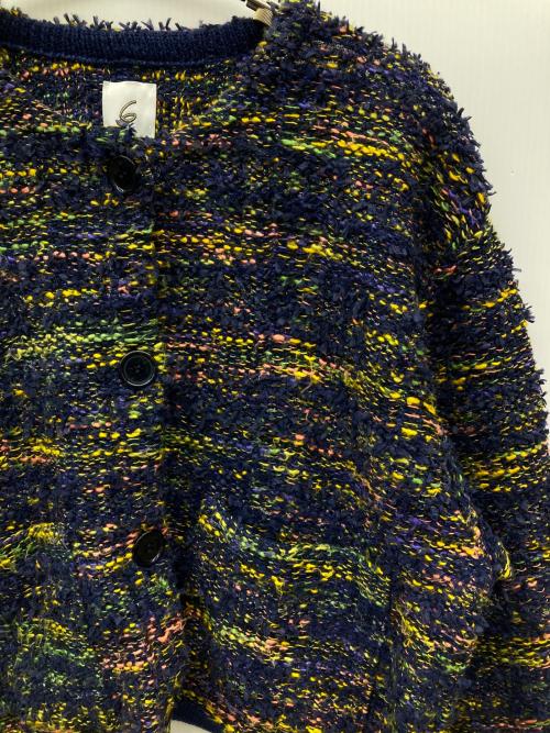 6(ROKU) BEAUTY&YOUTH（ロク ビューティーアンドユース）6(ROKU) BEAUTY&YOUTH (ロク ビューティーアンドユース) SLUB MIX CARDIGAN ネイビー サイズ:Freeの古着・服飾アイテム
