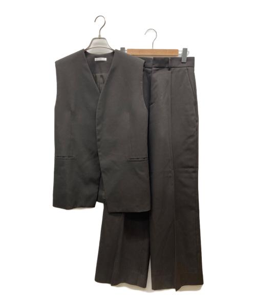 NEAU（ニュー）NEAU (ニュー) Wool gabardine vest/Wool slacks オリーブ サイズ:FREE/1の古着・服飾アイテム