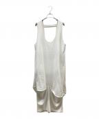 ENFOLDエンフォルド）の古着「CURVE-DRAPE DRESS」｜ホワイト