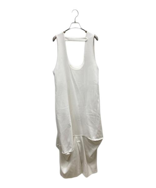 ENFOLD（エンフォルド）ENFOLD (エンフォルド) CURVE-DRAPE DRESS ホワイト サイズ:38の古着・服飾アイテム