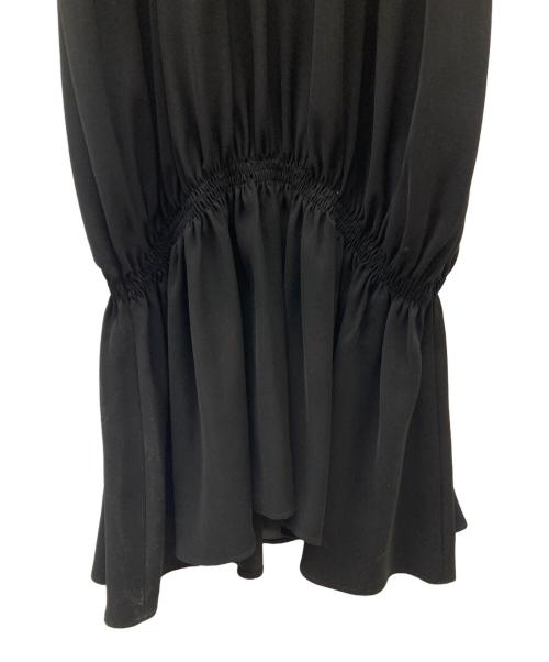 ENFOLD（エンフォルド）ENFOLD (エンフォルド) ブラック ダブルサテン Tail Hem DRS ブラック サイズ:38の古着・服飾アイテム