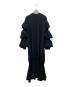 ENFOLD（エンフォルド）の古着「ブラック ダブルサテン Tail Hem DRS」｜ブラック
