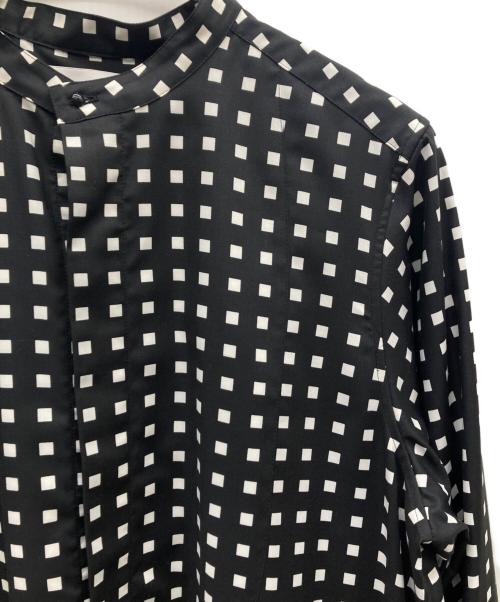 HYKE（ハイク）HYKE (ハイク) FD SQUARE PATTERN BOSOM DRESS ブラック×ホワイト サイズ:2の古着・服飾アイテム