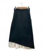 deresデレス）の古着「Hide & seek skirt」｜ブラック×ホワイト