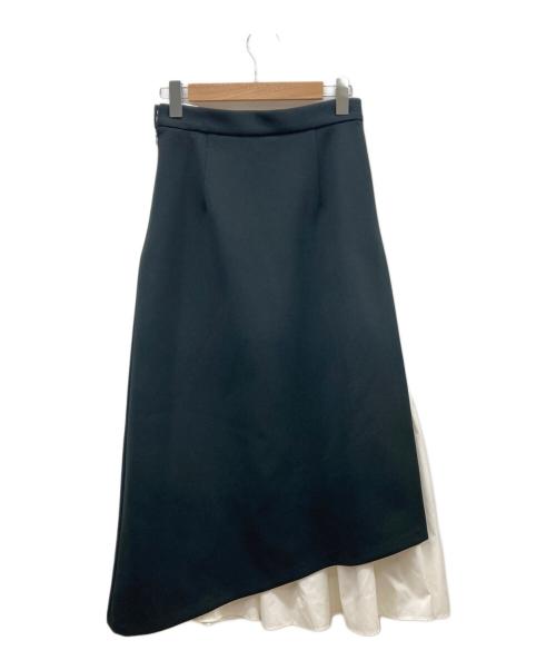 deres（デレス）deres (デレス) Hide & seek skirt ブラック×ホワイト サイズ:2の古着・服飾アイテム