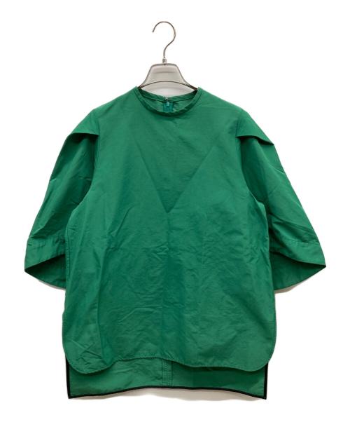 LOHEN（ローヘン）LOHEN (ローヘン) ベルスリーブブラウス グリーン サイズ:FREEの古着・服飾アイテム